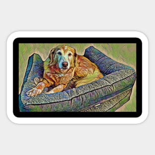 Golden Retriever Chillin Sticker